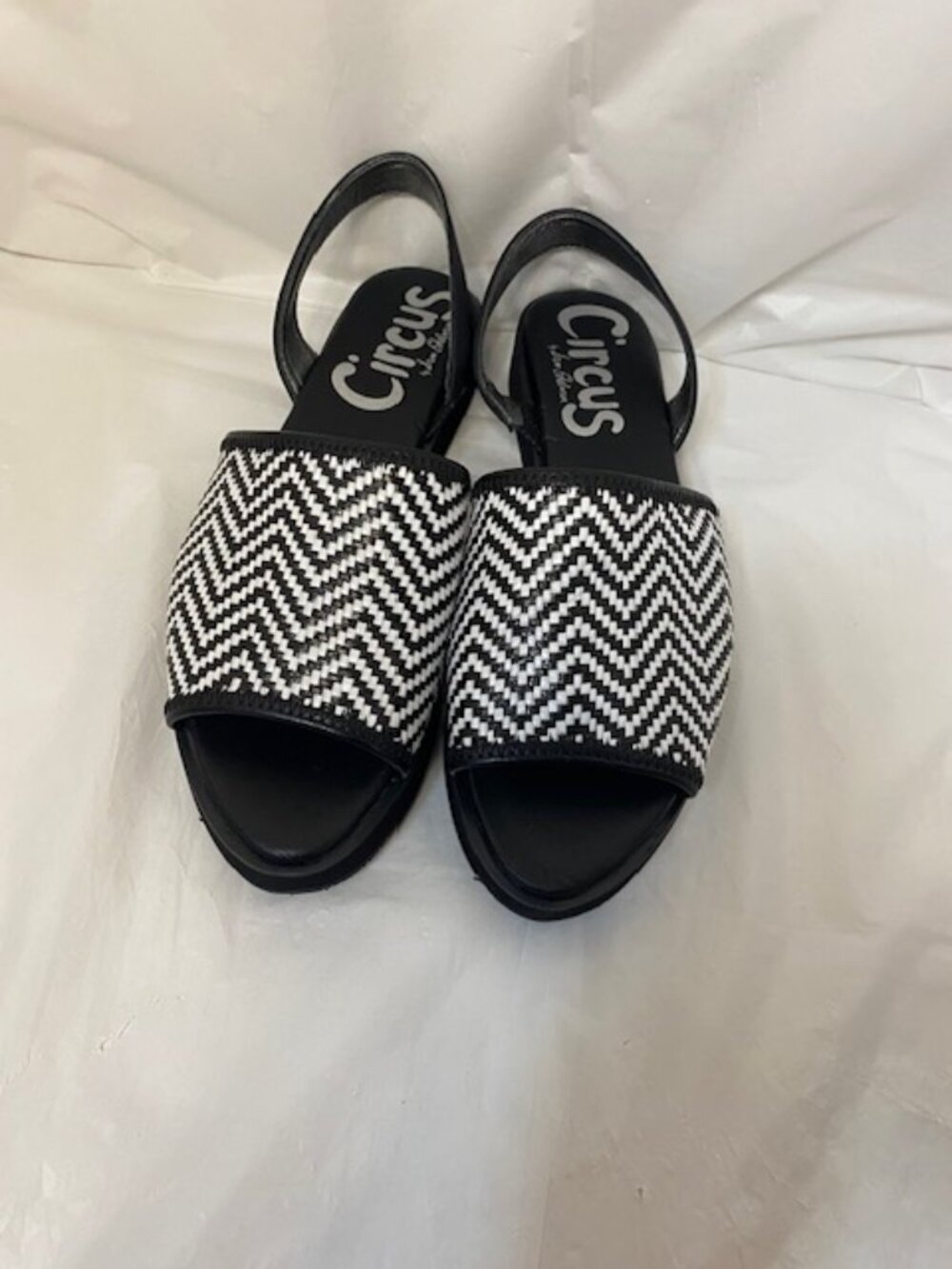 Circus NY by Sam Edelman Wilson Woven Chevron Slingback Flat Sandals
